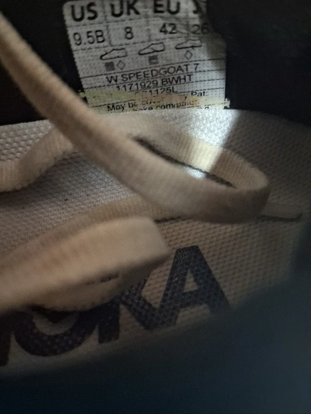 Hoka Speedgoat 7 BWHT Black White Women’s Running Shoe * Size: 9.5B